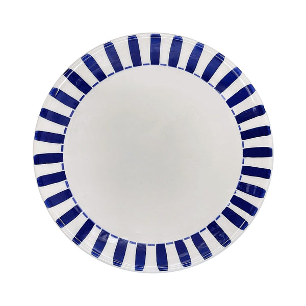 Striped dinner outlet plates