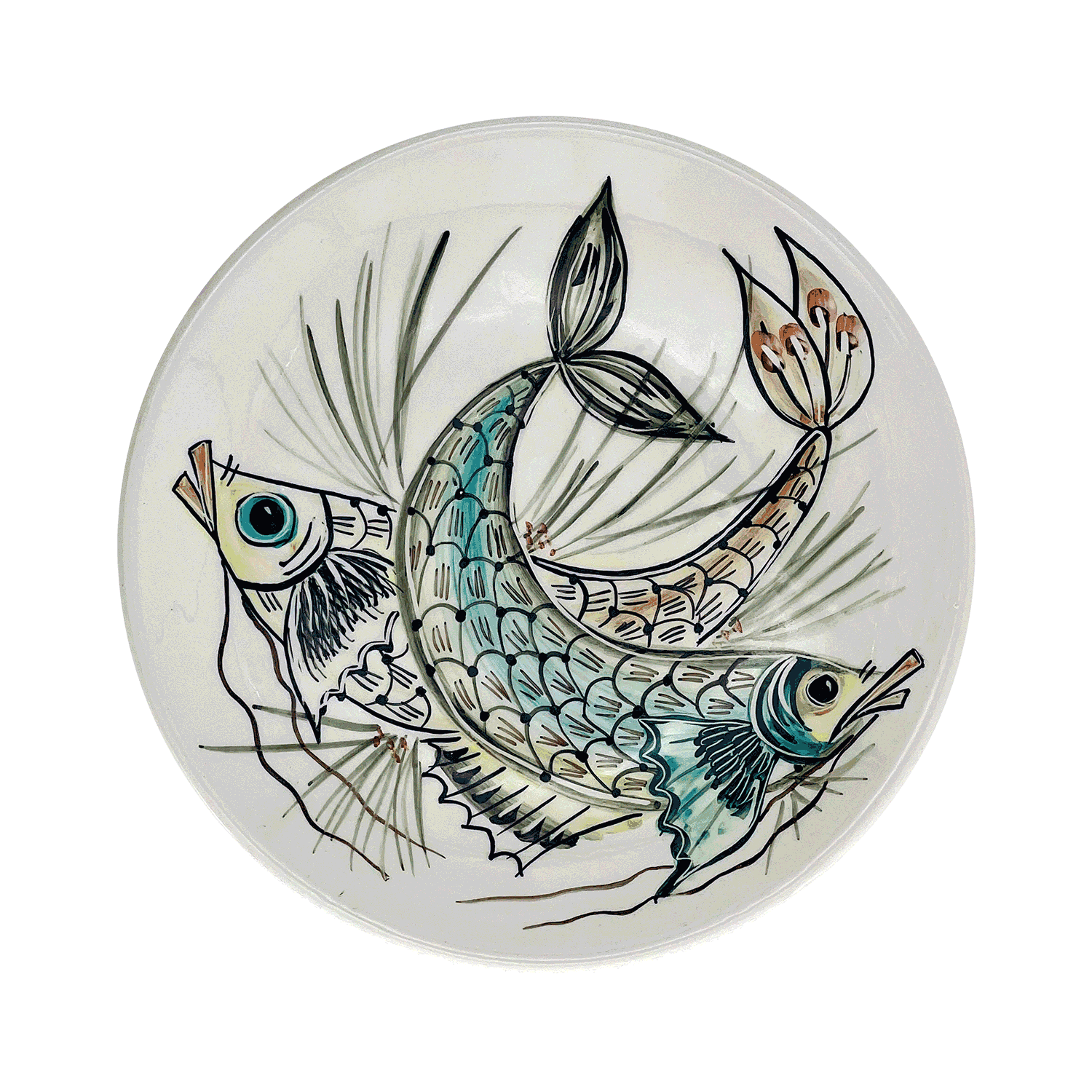 Blue Aldo Fish Dinner Plate