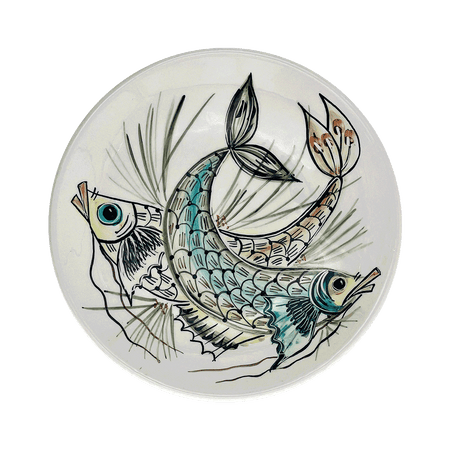 Blue Aldo Fish Dinner Plate