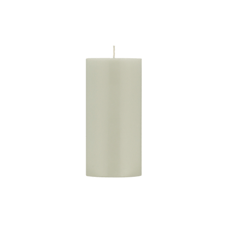 Gull Grey Pillar Candle 15cm