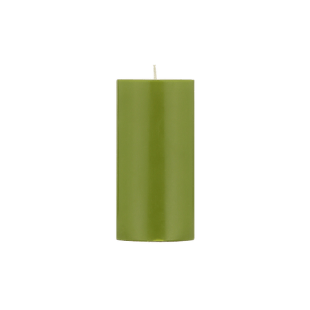 Olive Green Pillar Candle 15cm