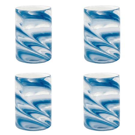 Sea Blue Bellotto Tumblers (Set of 4)