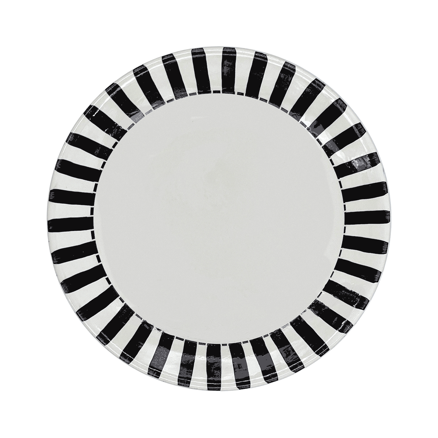 Black Stripes Dinner Plate