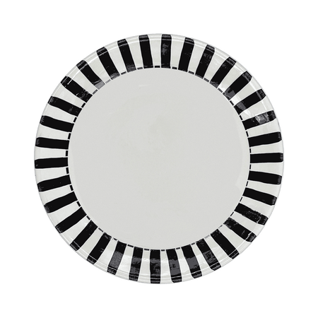 Black Stripes Dinner Plate