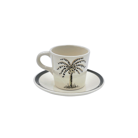 Palm Espresso Cup & Saucer