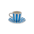 Light Blue Stripes Espresso Cup & Saucer