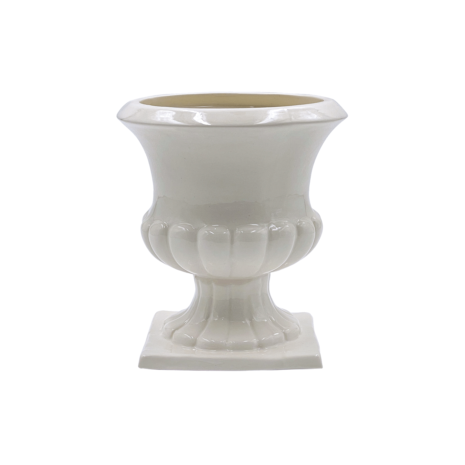Cream Fluted Vase