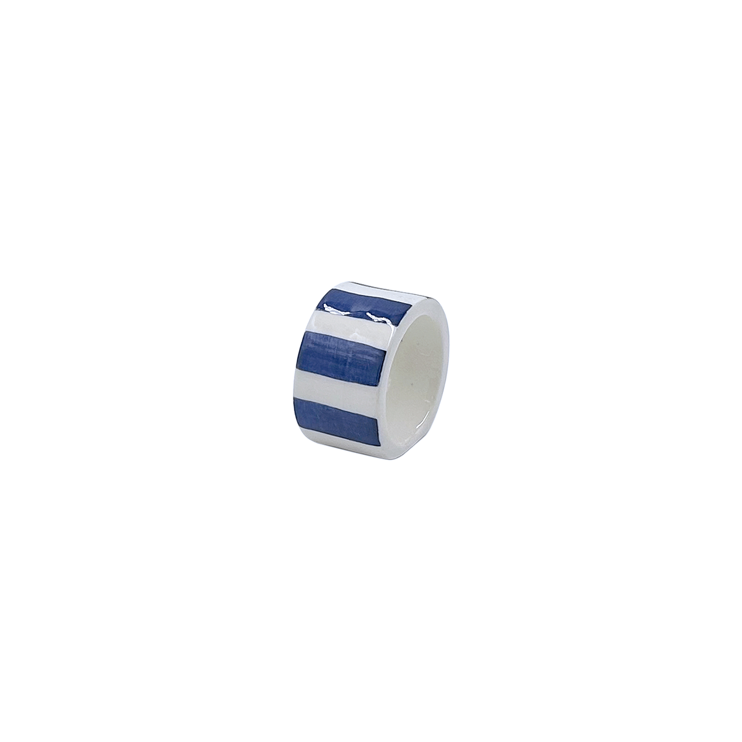 Navy Blue Stripes Napkin Ring