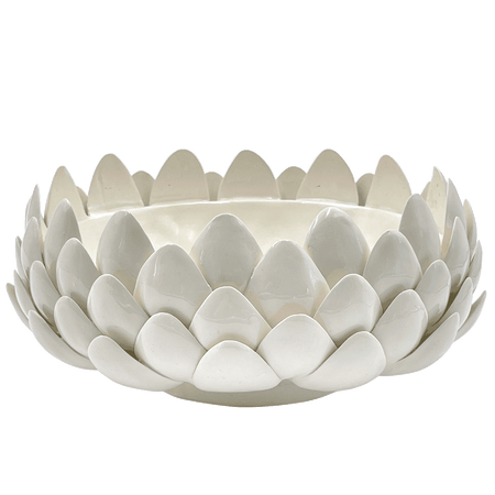 Extra Large Cream Artichoke Bowl