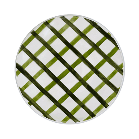 Green Trellis Dinner Plate