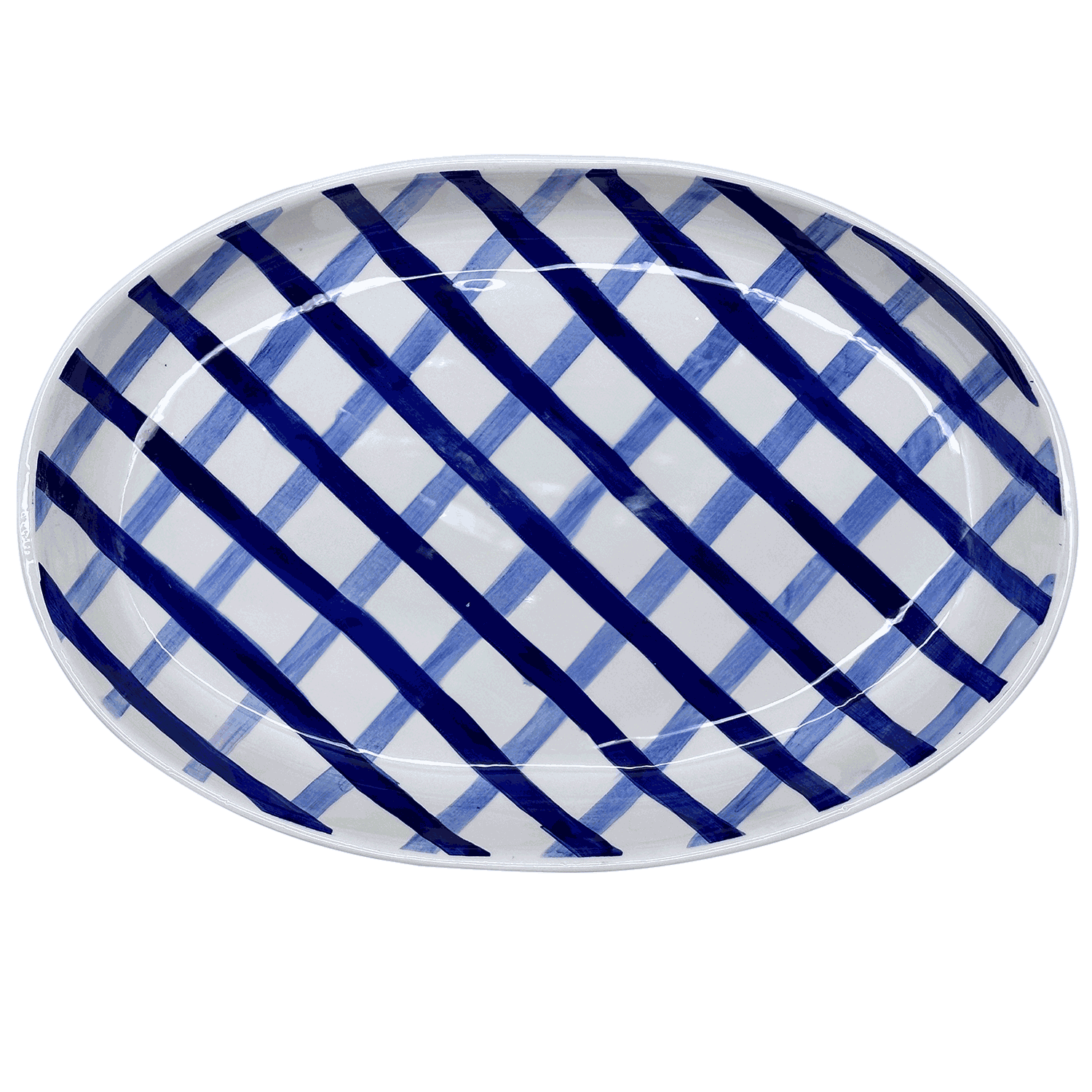 Blue Trellis Platter