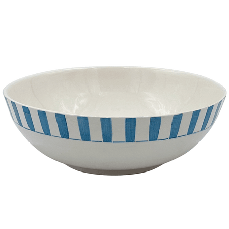 Light Blue Stripes Salad Bowl