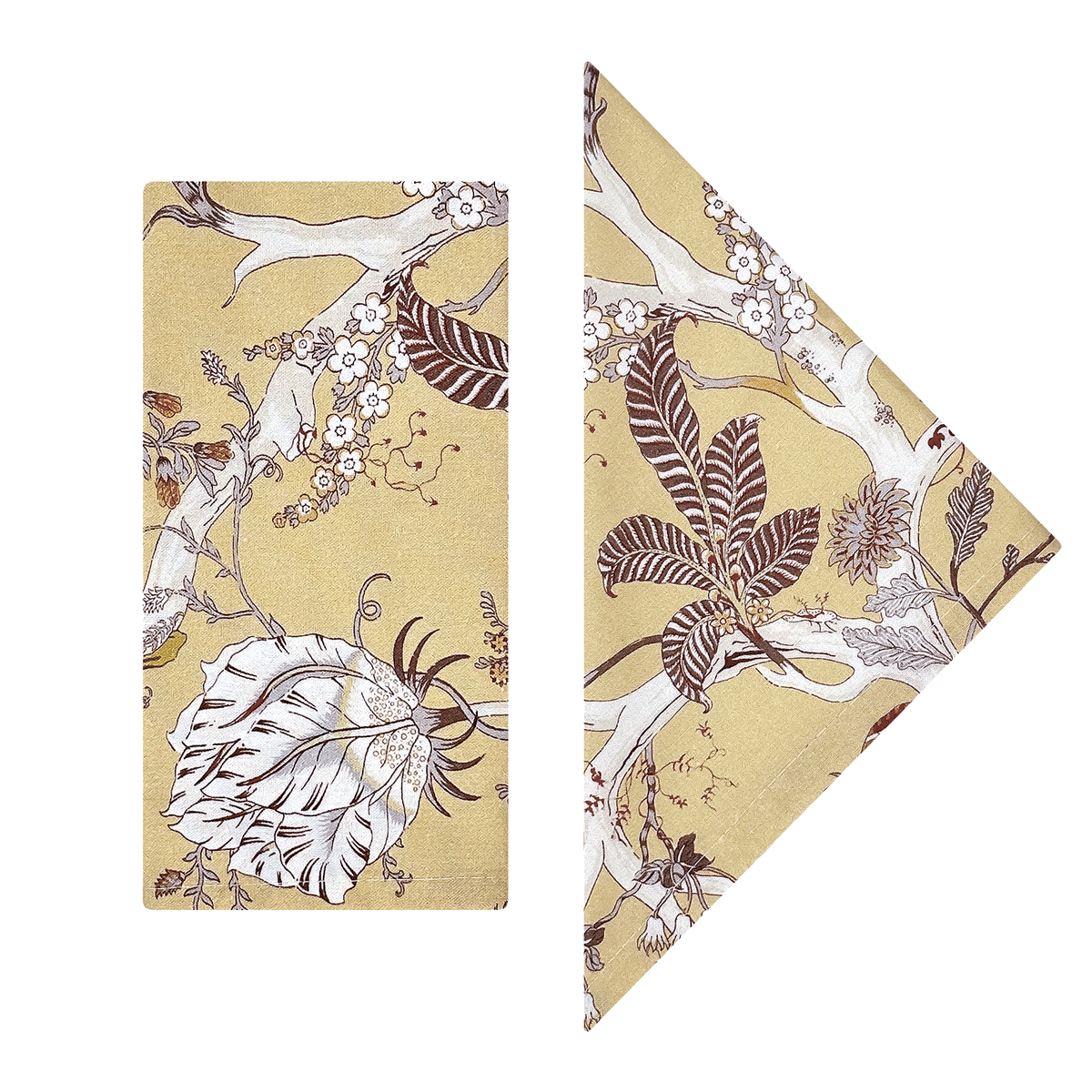 Butter Yellow Chintz Napkins (Set of 4)