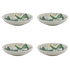 Green Aldo Fish Pasta Bowls (Set of 4)