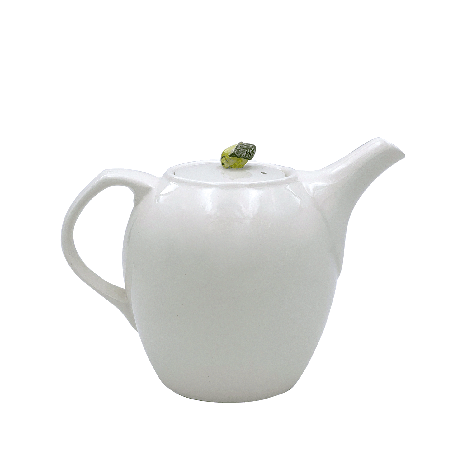 Cream Teapot with Lemon