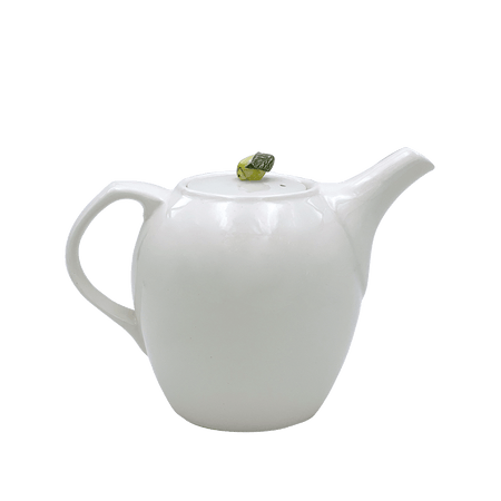Cream Teapot with Lemon