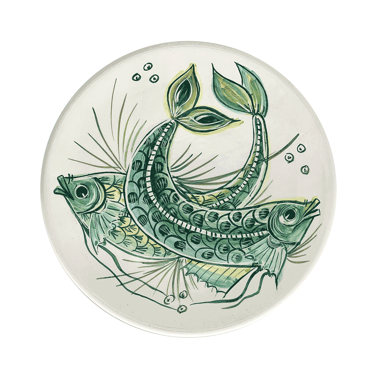Green Aldo Fish Dinner Plate