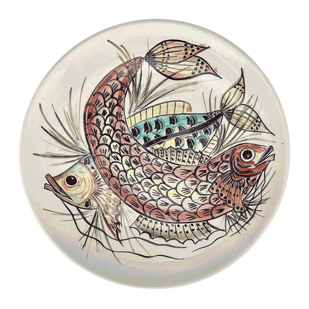 Red Aldo Fish Charger Plate
