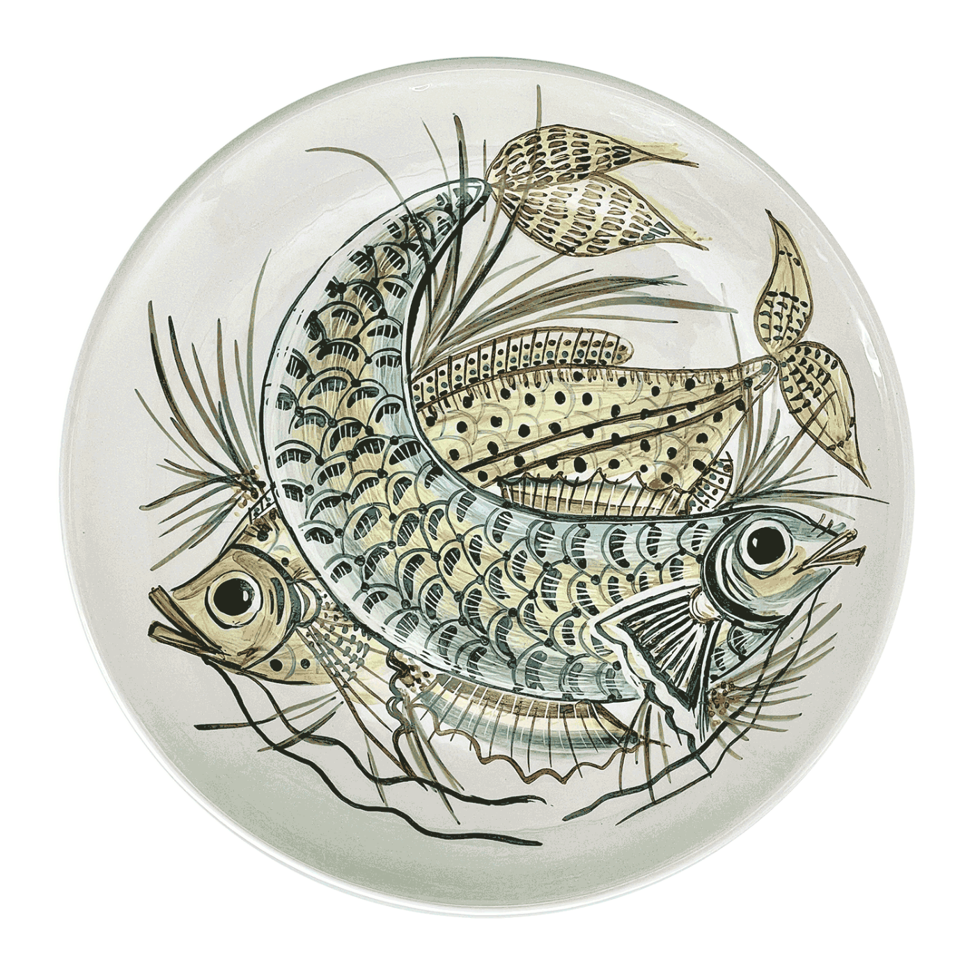 Yellow Aldo Fish Charger Plate