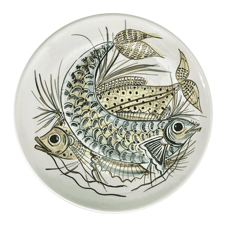 Yellow Aldo Fish Charger Plate