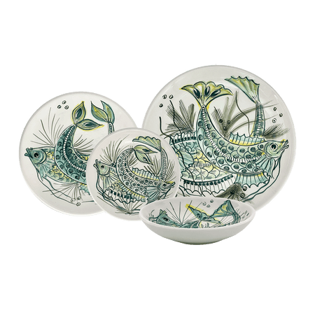 Green Aldo Fish Dinner Set (16 Piece)
