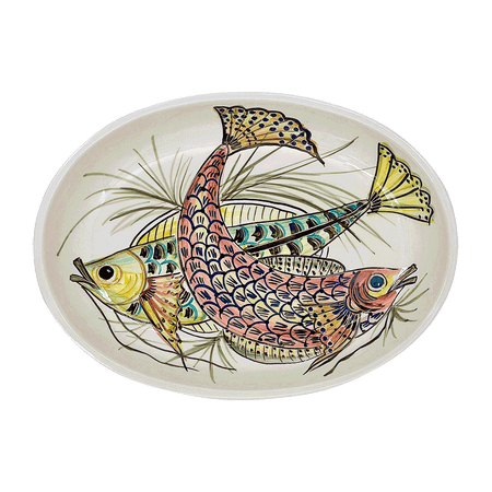 Small Red Aldo Fish Oval Platter