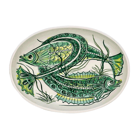Small Green Aldo Fish Oval Platter