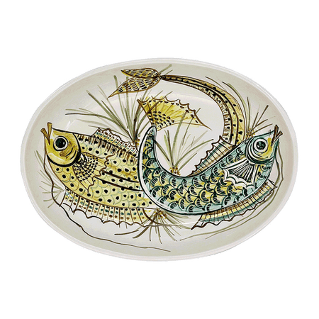 Small Yellow Aldo Fish Oval Platter
