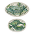 Green Aldo Fish Serving Platters (Set of 2)