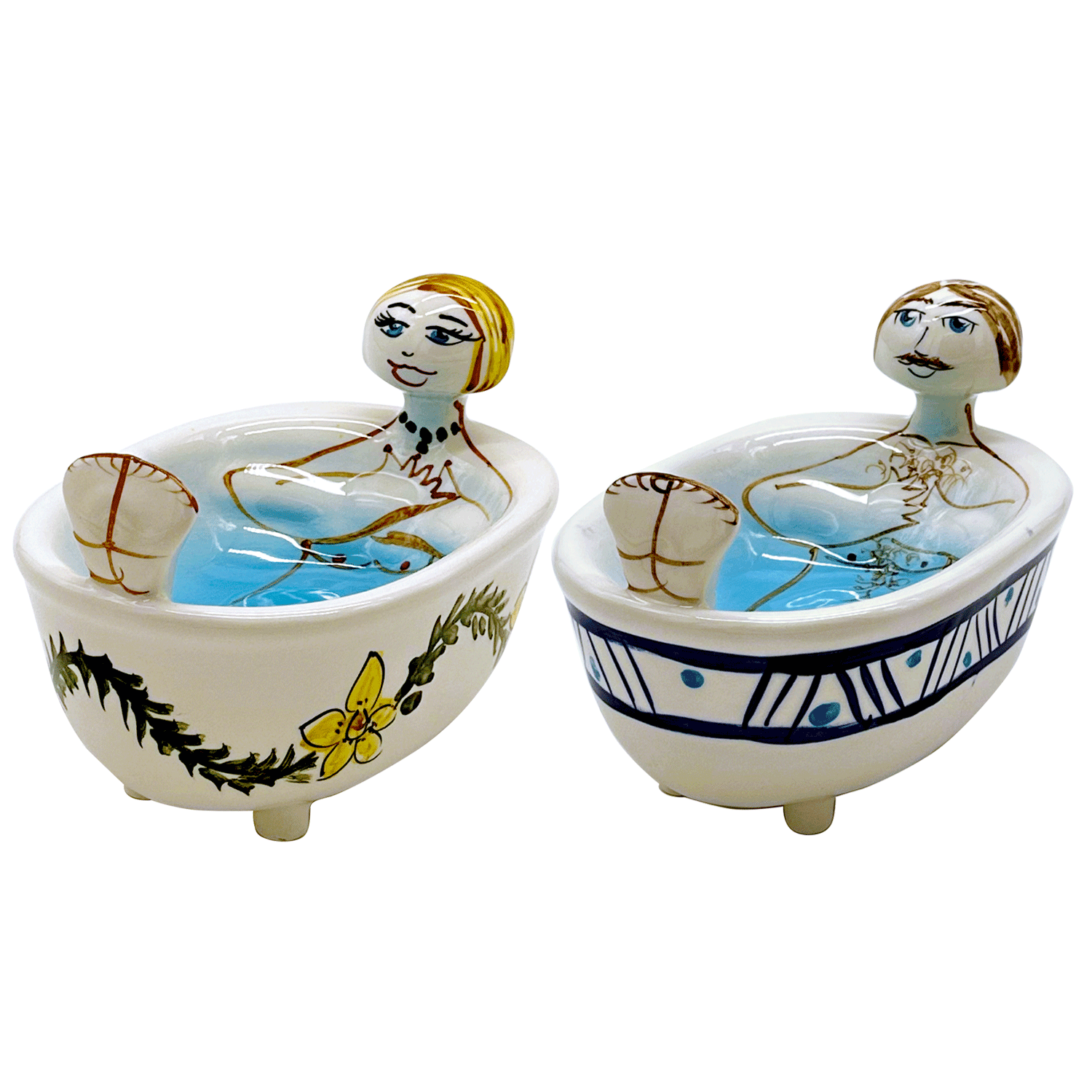 Pair of Michelangelo & Bianca Soap Dishes