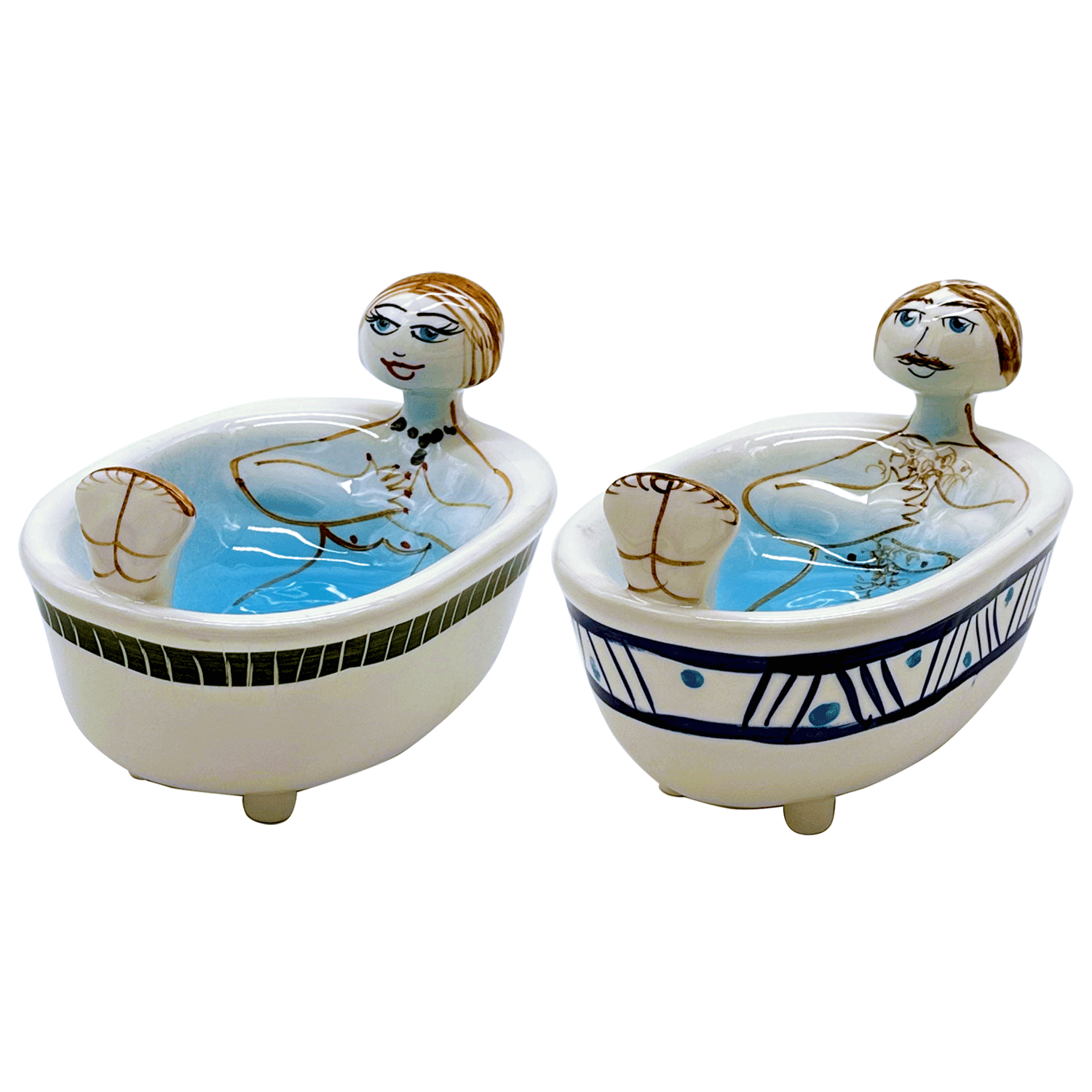 Pair of Michelangelo & Bruna Bath Soap Dishes