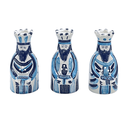 Blue King Tea Lights (Set of 3)