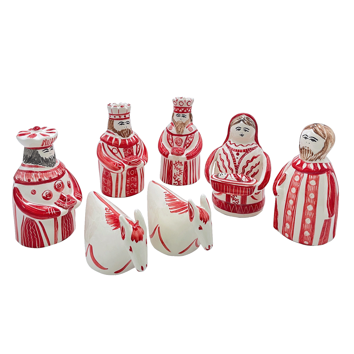 Red Nativity Set (7 Piece)