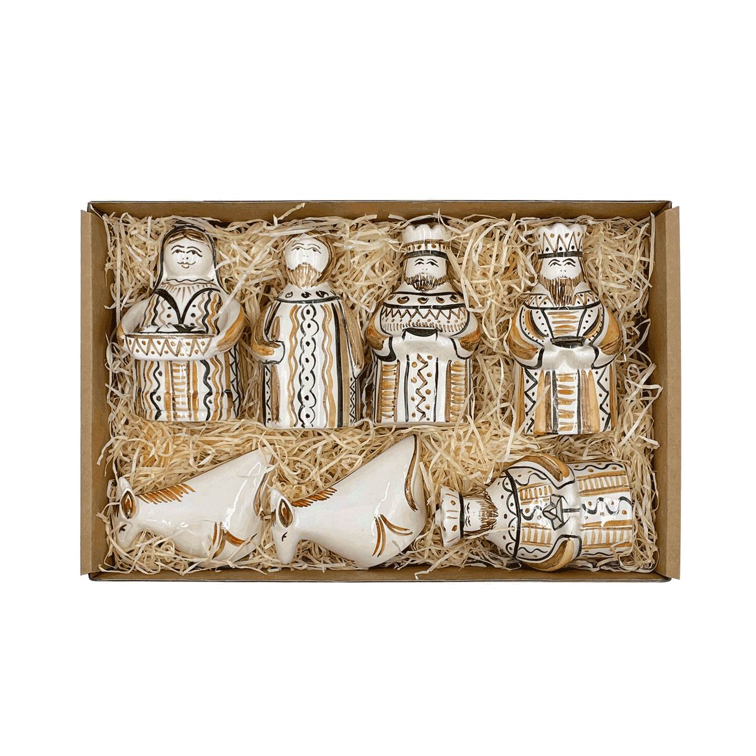 Brown Nativity Set (7 Piece)