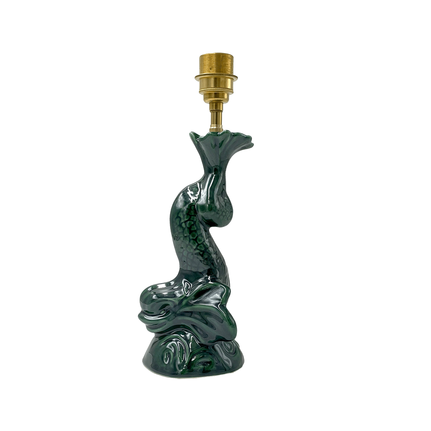 Small Emerald Green Dolphin Lamp