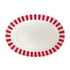 Small Red Stripes Oval Platter