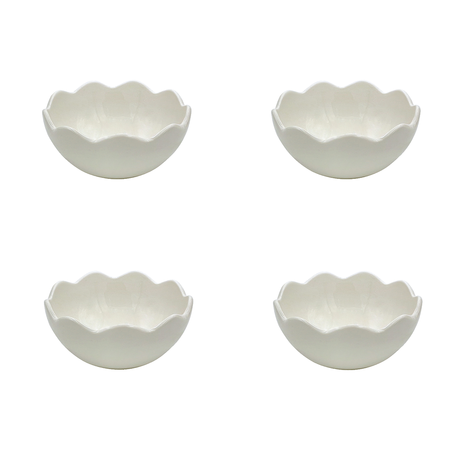 Small Scalloped Bowls (Set of 4)