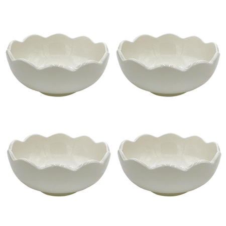 Medium Scalloped Bowls (Set of 4)