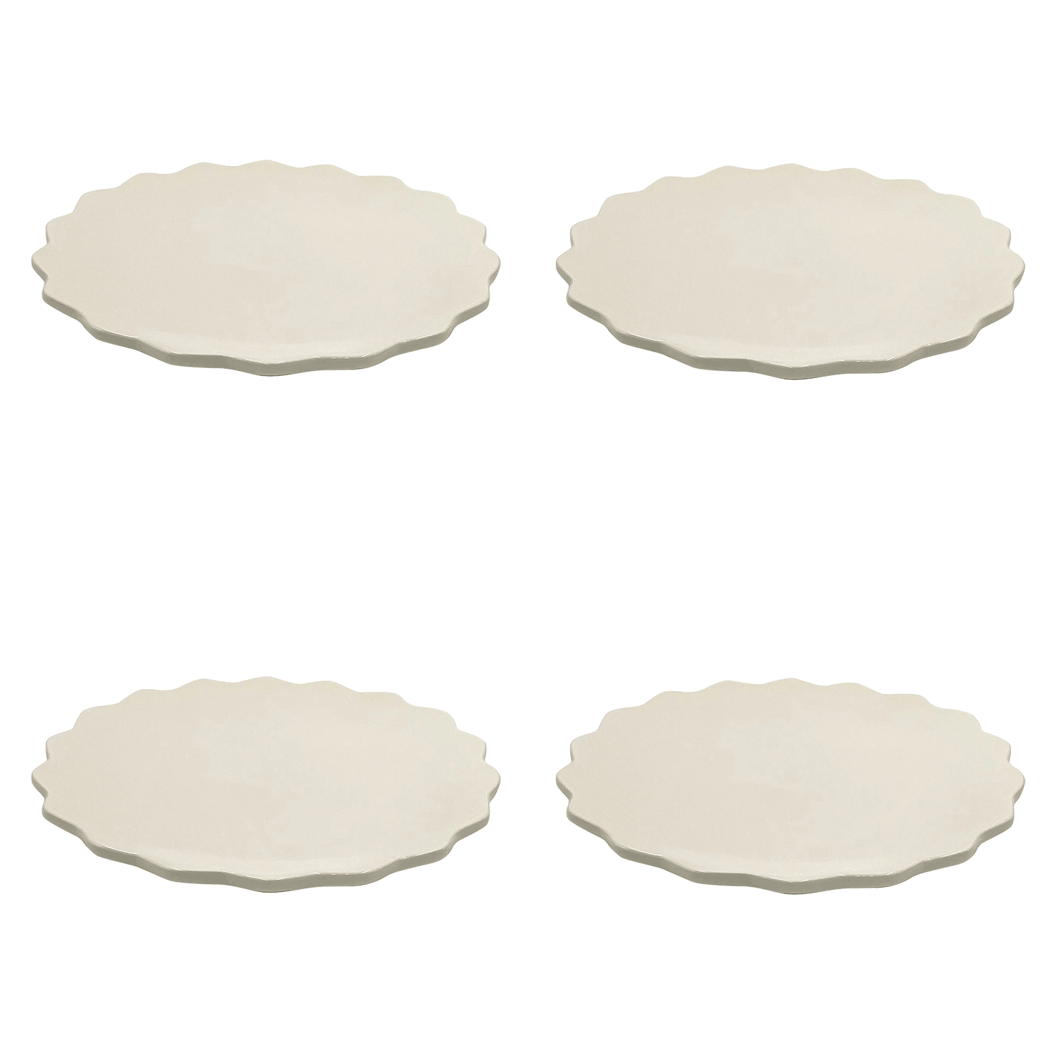 Scalloped Dinner Plates (Set of 4)