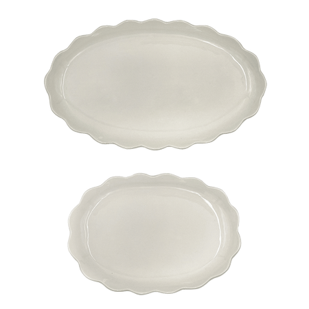 Scalloped Serving Platters (Set of 2)