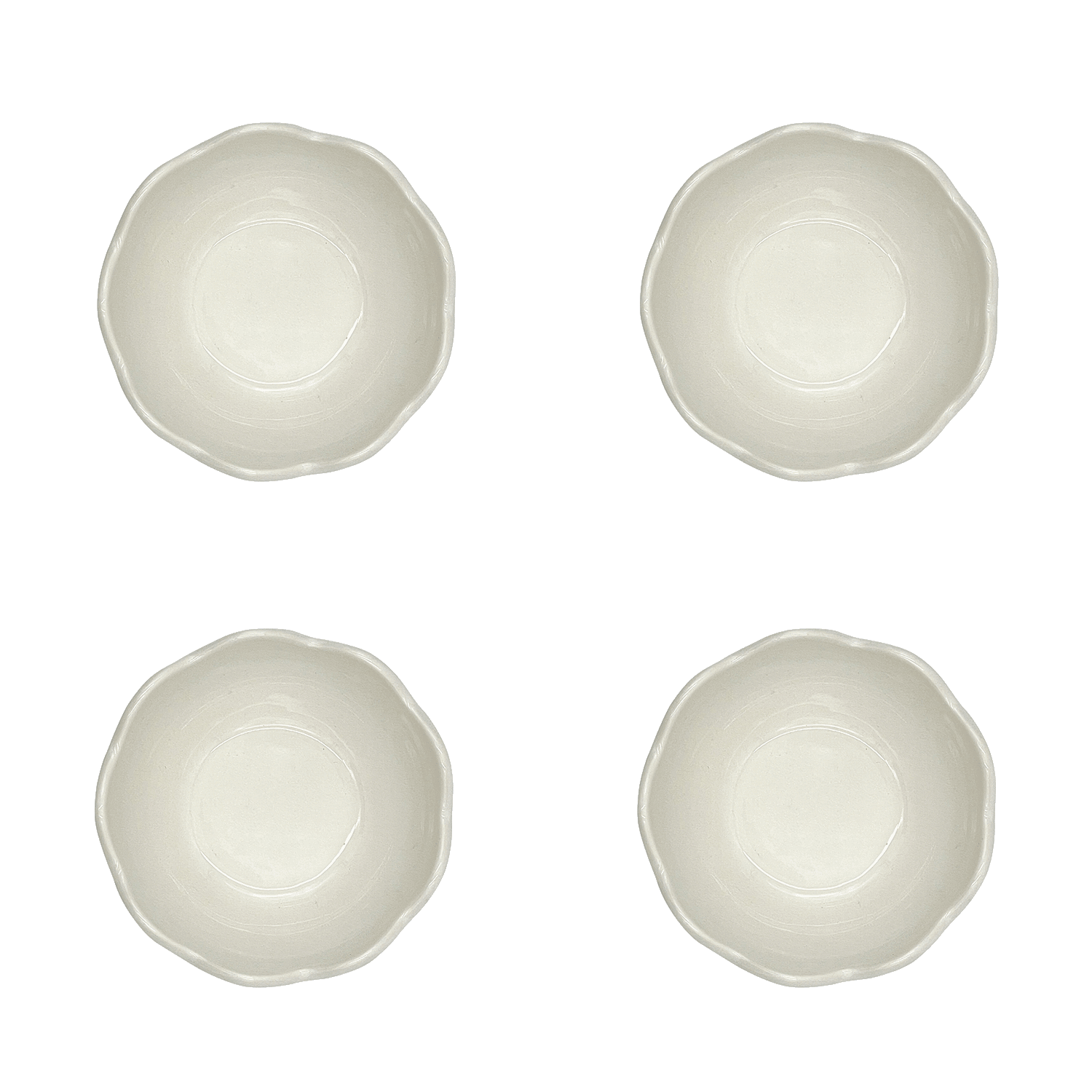 Small Scalloped Bowls (Set of 4)