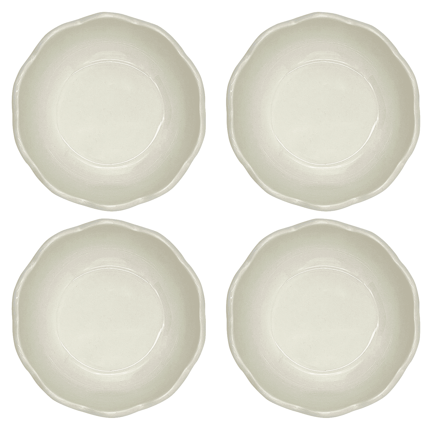 Medium Scalloped Bowls (Set of 4)