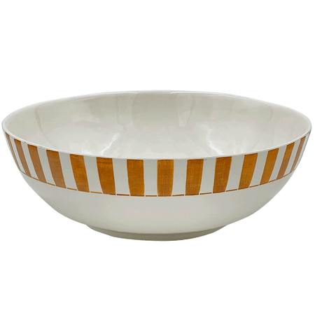 Yellow Stripes Salad Bowl