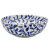 Navy Blue Scroll Salad Bowl