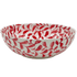 Red Scroll Salad Bowl