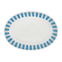 Small Light Blue Stripes Oval Platter