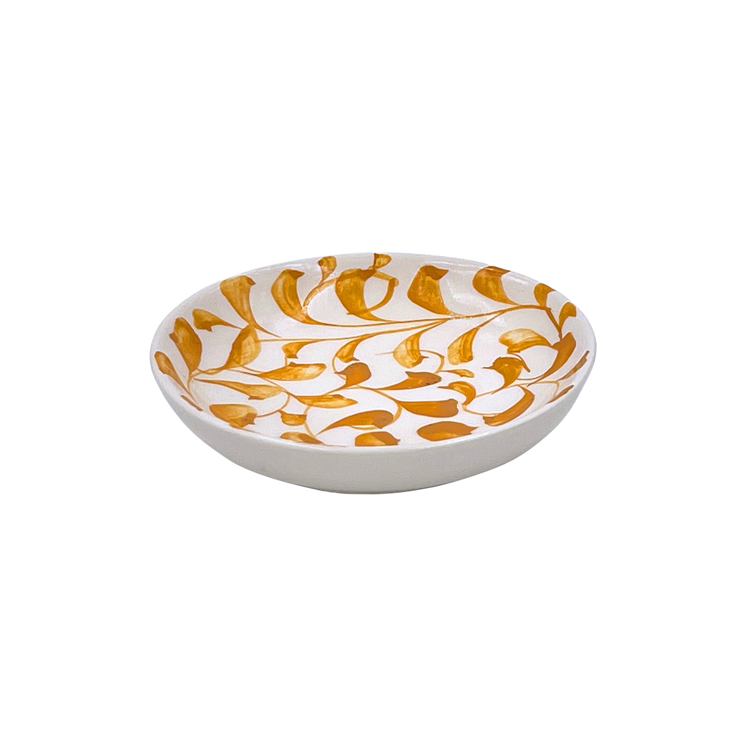 Yellow Scroll Dipping Bowl