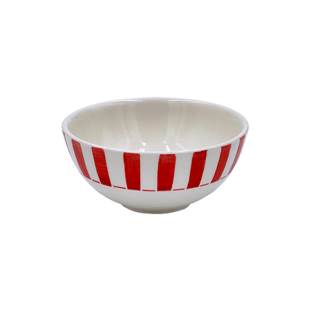 Small Red Stripes Bowl