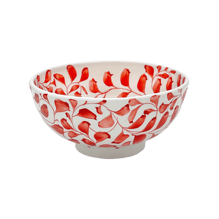 Medium Red Scroll Bowl