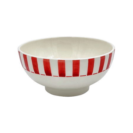 Medium Red Stripes Bowl